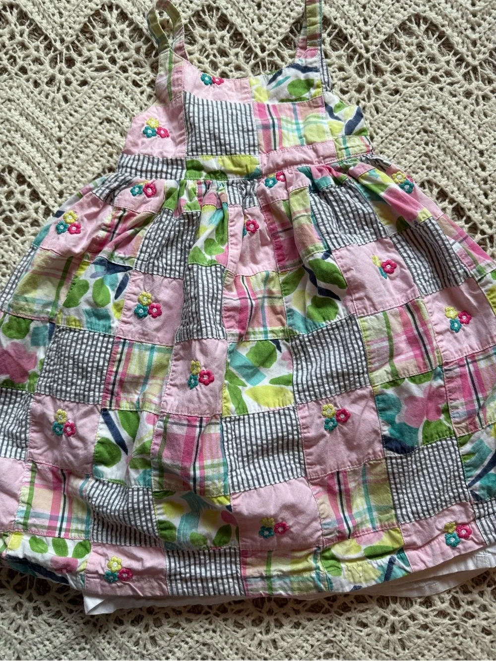 Y2K Gymboree Matching Set Girl 3T Floral Frog Summer Outfit Tunic Top Shorts